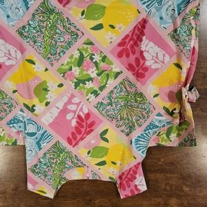 Lilly Pulitzer Pink and Yellow Patchwork Dress